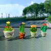 Glass Cactus Figurines Ornaments Mini Bonsai Decor Cute Miniature Desktop Craft