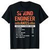 Studio Audio Engineer Rate Sound Guy Tech T-shirt Oversized Short-sleeved Shirt Harajuku Y2K Clothing Men's T-shirt