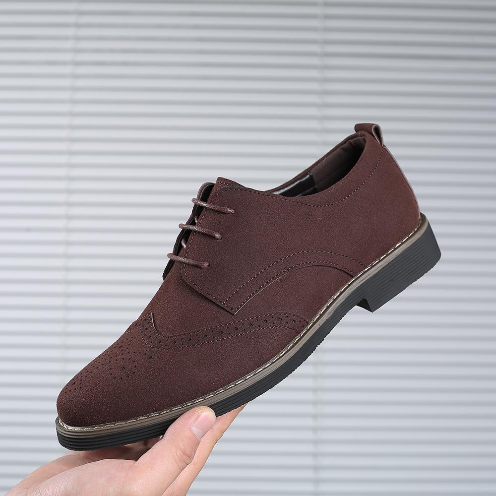 Classic Men's Flats Luxury Brand Leather Oxford Sneaker Lace-up Business Office Casual Footwear Autumn Winter Men Walking Shoes