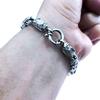 Men Womens Dragon Head Double Link Chain Stainless Steel Bracelet Gift Jewellry