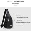 Men's Large Oxford Waterproof Chest Bag - Trendy Single Shoulder Crossbody for Outdoor Sports