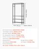 Clothing Garment Rack, Heavy Duty Clothing Garment Rack, 4 Adjustable Tiers Clothing Racks with Carbon Steel, 227 kg Load Capacity Closet Wardrobe for