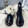 Winter Plush Warm Boots Women's Cold-proof Thickened Martin Boots Large Cotton Snow Boots Plush Thick-soled Non-slip Short Boots
