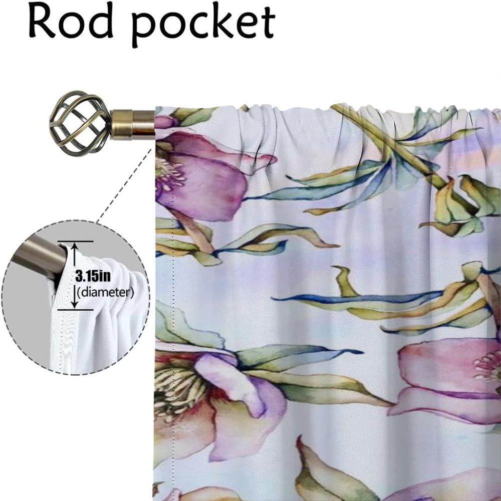 Красивые цветы Современные шторы для гостиной для камеры Оконные шторы для комнаты 2 панели Домашний интерьер Шторы Оттенки Раздел