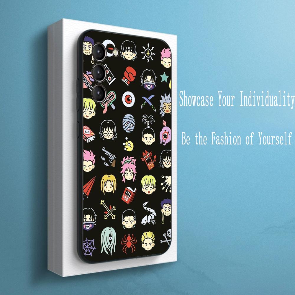 Hunters X Hunters Pop Anime design Phone Case For Samsung Galaxy S25 S24 S23 S22 S21 S20 Plus Ultra Note20 Soft Black