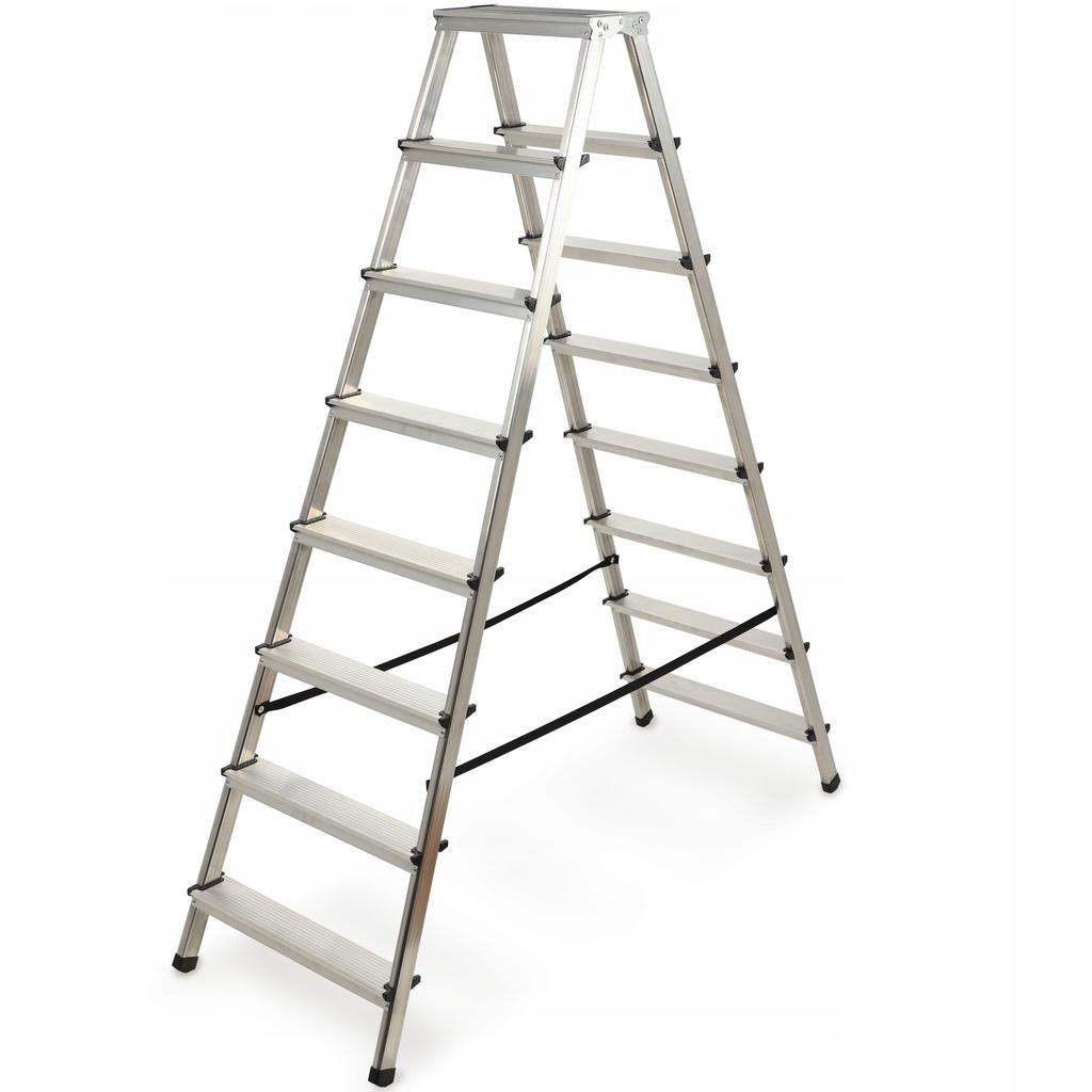 KADAX Aluminum Folding Ladder 4-8 Steps Home Strong 125kg Polish Product