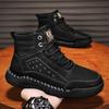 Men's Retro Leisure Shoes Autumn/ Winter Cow Split Leather Men Boots Comfortable Motorcycle Boots Winter Boots