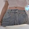 Womens Waistband Pants Classic Waist Chain Love Heart Hollow Girdle for Women Hip Hop Style Fashion Fine Waists Belts Trendy
