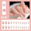 24 шт. Love Sweet Girl Temperament Nail Art ins Минималистский стиль Белые накладные ногти Без резьбы и шлифовки Готовые продукты Wear Nail