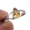 Natural Citrine Gemstone Handmade 925 Sterling Silver Jewelry Ring Size 7 F8r99