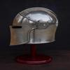 Silver Barbuta Helmet Medieval Knight Role Play Helmet With Liner And Chin Strap Best Gift Halloween