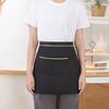 Waiter Half Apron Waterproof Oil-proof Large Pockets Adjustable Strap Men Women Kitchen Chef Cafe Restaurant Bakery Flower Shop Barista Work Apron