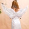 Halloween Cosplay Angel Wing Prop with Elastic Band Goose Feather Bright Colors Good Detail Stage Show Performance Role-Playing Party Dance Fake Wing