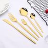 30pcs Gold Dinnerware Set Stainless Steel Dinner Knife Fork Coffee Spoon Teaspoon Flatware Dishwasher Safe Kitchen Tableware Set