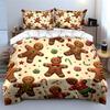 Sweet festive gingerbread joy Bedding sets Duvet covers Pillowcases(1* Duvet Cover 2* Pillowcases without duvet insert)