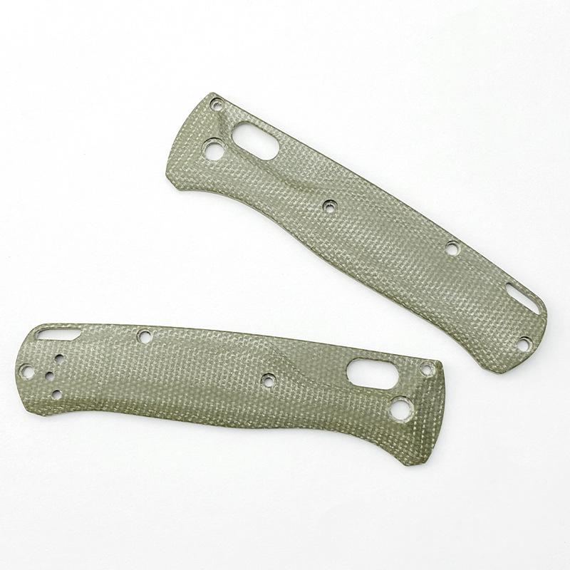 1Pair Micarta Material Folding Knife Handle Patches Scales Grips for Bugout 535 Knives DIY Making Accessory Shank Part