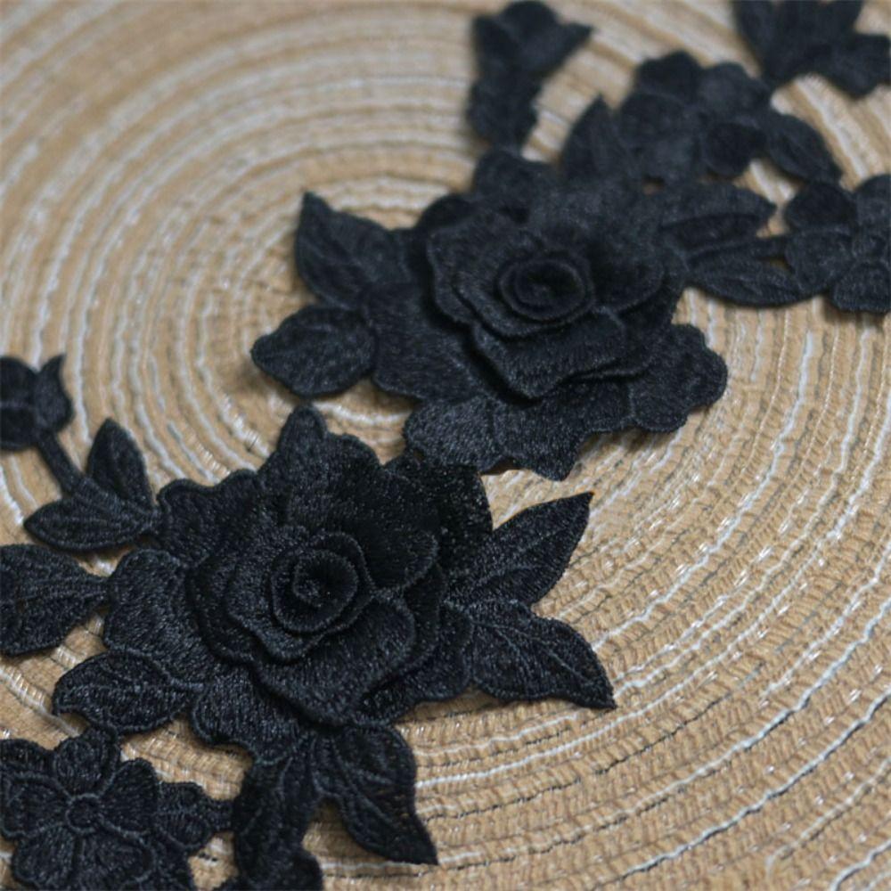 Handmade Flower Applique Rose Cloth Applique Exquisite Cloth Patch  Dressmaking