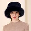 New Autumn and Winter Hat for Women Fox Fur Warm Fisherman Hat Winter Outdoor Fashion Cold Proof Hair Hat