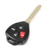 4 Buttons Car Remote Control Key Replacement Black Fits for Toyota Corolla 0810