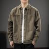 Top Cotton Tooling Jacket Men'S Loose Large Size Casual Lapel Shirt Jacket Tide