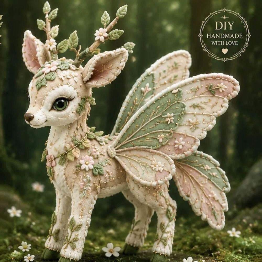 Floral Fabrics DIY Sewing Kit Creative Design Animal Toy Craft Fabric Sewing Kit  For Craft Lover