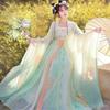 Hanfu qiz Xitoycha uslubdagi mato yozgi ko'ylak Qadimgi Tang kostyumi super peri kostyumi kichkina qizaloq suv parisi malika yubkasi ichki kiyim