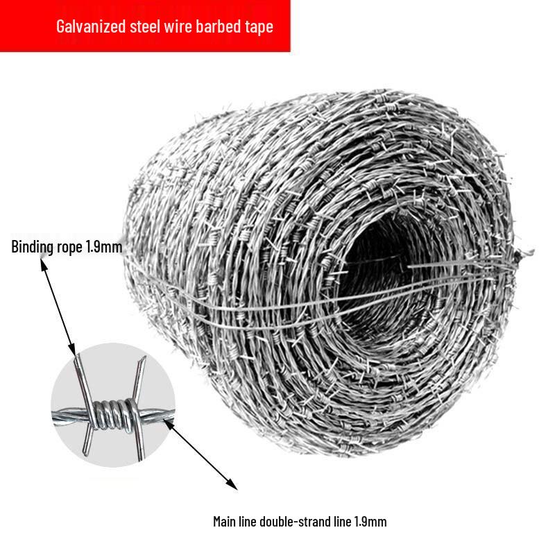 Galvanized Double-Strand Security Barbed Wire