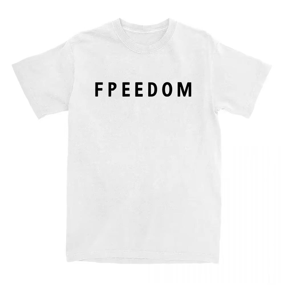 2025 New Summer Casual Short Sleeve T-Shir Print Cotton Regular Fit Round Neck Breathable Loose Unisex Tee Men Women Clothing