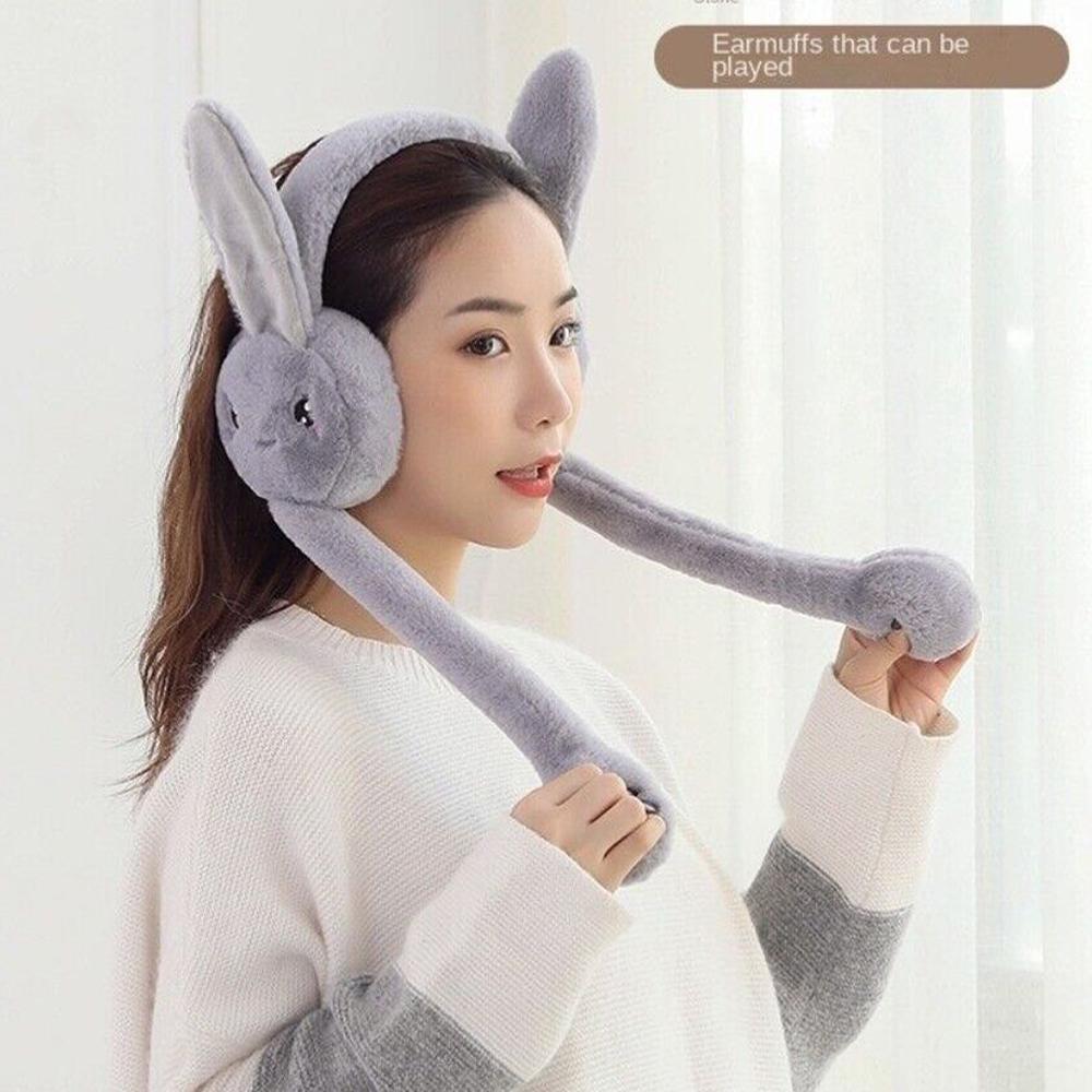 Шапки Moving Rabbit Eararmuffs Ear Protection Ear Warmers Winter Plush Ear Muffs