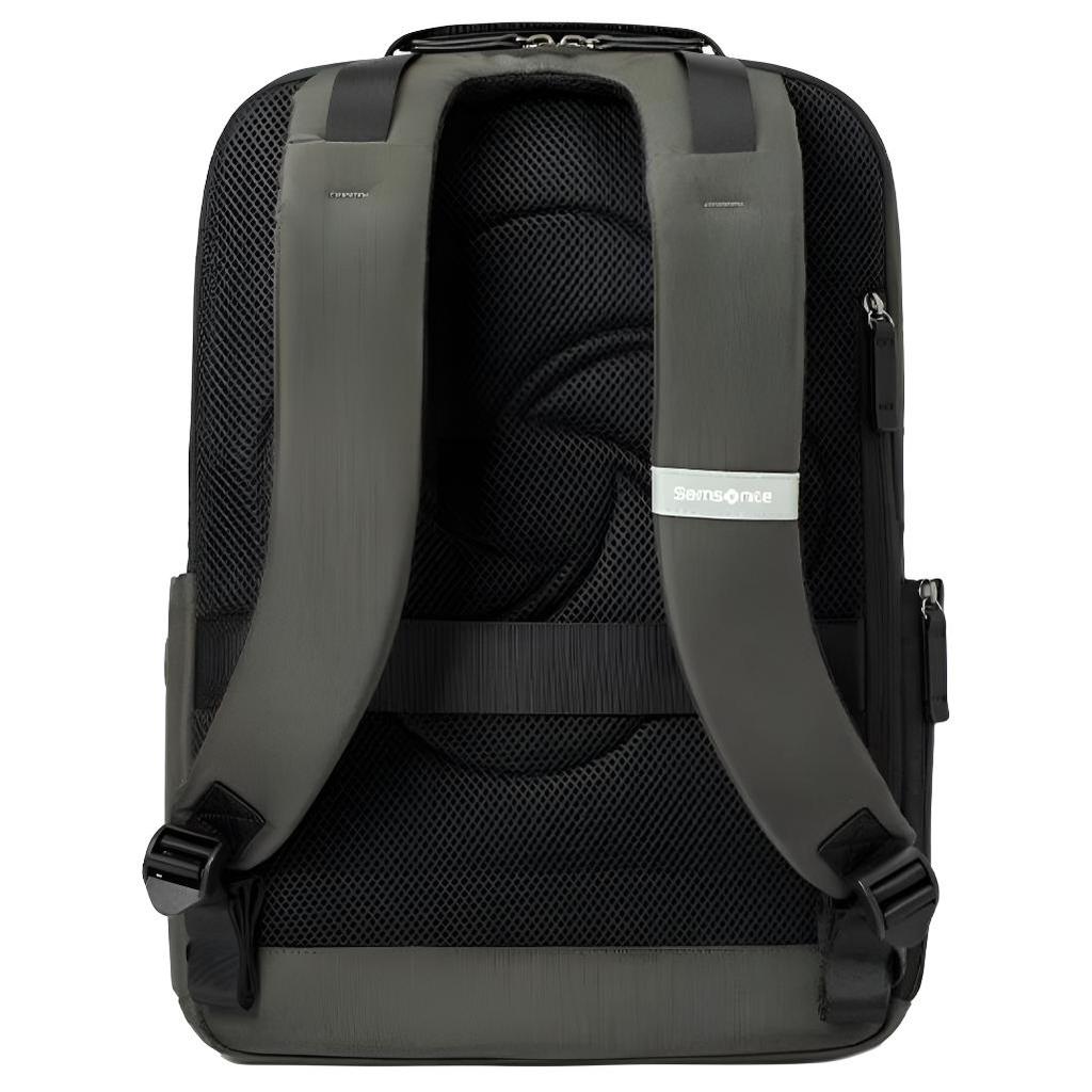 Samsonite Business Minimalist Commuter Fabric And Microfiber Backpack Men backpack Gray-Green TX6-88003