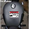 Tri Koshki KCS630 Attention Don't Touch My Motorcycle Car Sticker PVC Printed Decals Motorcycle Sticker On Scooter Autocycle