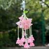 Lily of the Valley Pink & White Gradient Pendant - Chinese Style Car Charm and Bag Decor, Cultural Gift