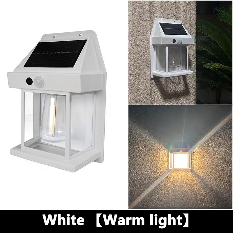 Outdoor Solar Tungsten Wall Light with Motion Sensor IP65 Waterproof LED Safety Light for Patio Outdoor Deck Porch Barn Balcony