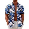 Men's 3D White Orchid Printed Shirt Button Up Shirt Casual Shirt Summer Shirt Short Sleeved Daily Vacation Clothing