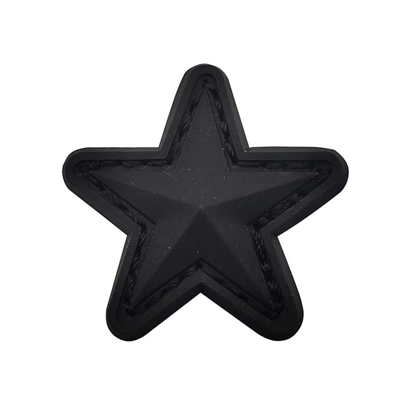 3*3CM/ PVC Rubber Small Star Hook Patches Military Stickers On Backpack,Stars Clothes Applique Embroidery Hook and Loop Patch