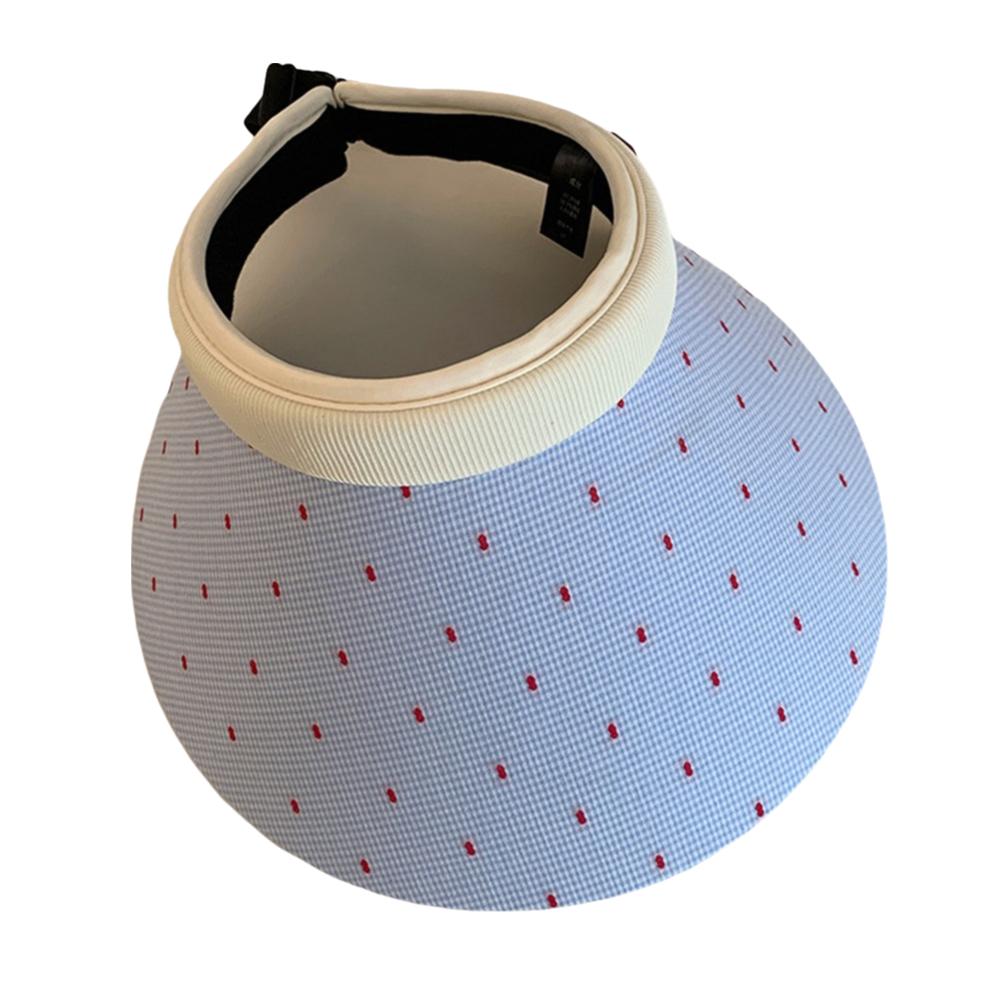 Anti-UV Woman Sun Hat Colorful Dot Visor Cap Fashion Empty Top Cap Female