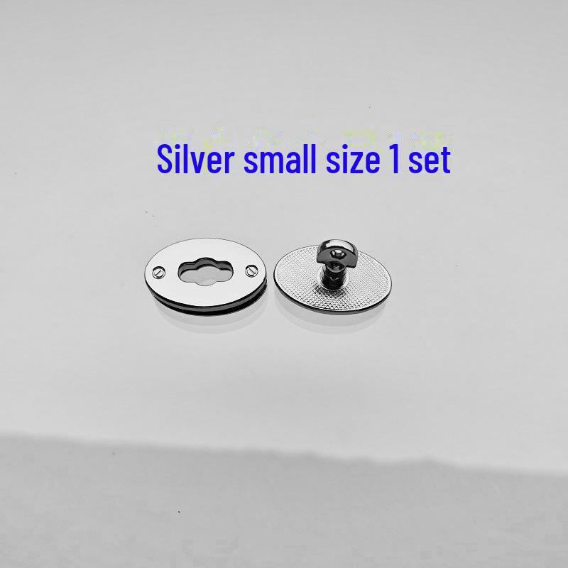 Leather Bag Hardware Repair Kit with Oval Twist Lock In Gold, Silver, Black, and Green Bronze Finishes