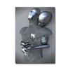 Metal Robot Abstract Art Sculpture Oil Painting Poster Exquisite Light Luxury Erotic Wall Decoration Painting Version