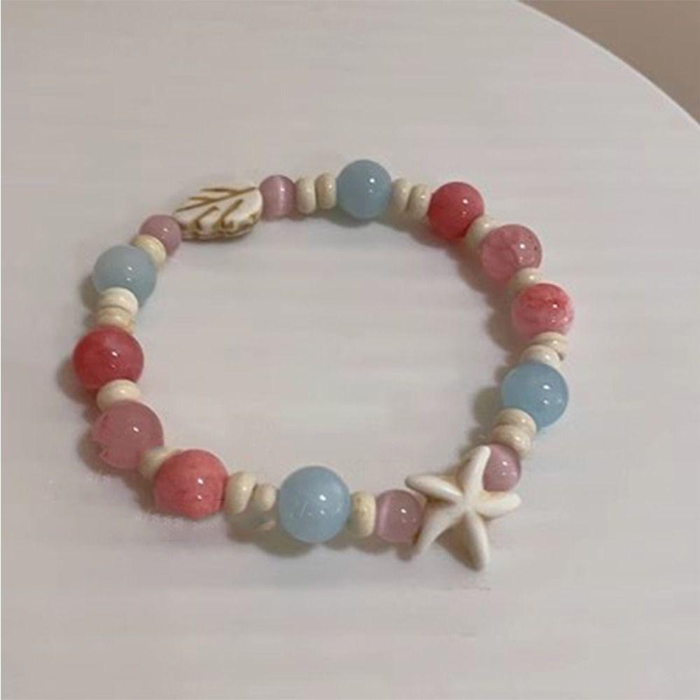 Браслет из смолы ручной работы с лягушкой, в корейском стиле, милый браслет из бусин, керамический браслет с рыбкой, украшение