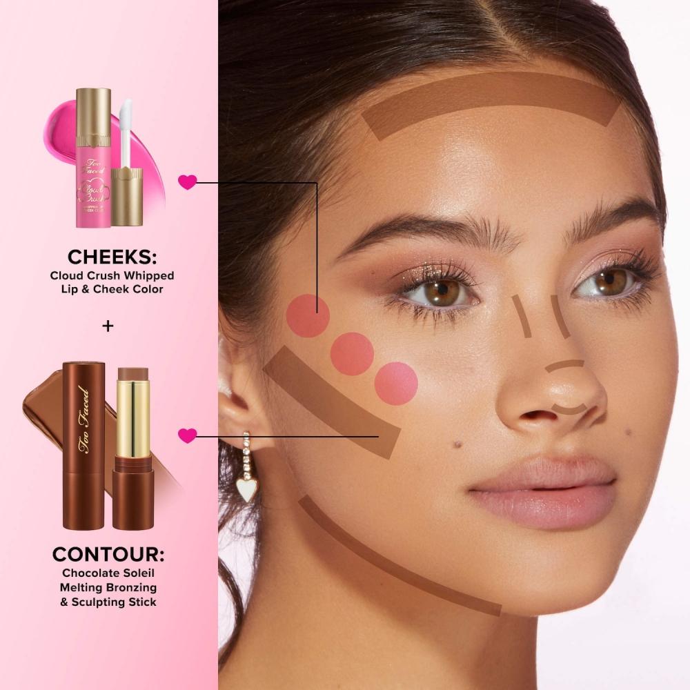 Too Faced Cloud Crush Whipped Lip   Cheek Blush 0.15 Oz 4.3 G Milk   Cookies Cool Nude Rose