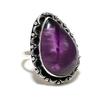 Sage Amethyst Gemstone Handmade 925 Sterling Silver Jewelry Ring Size 8 SU-10626