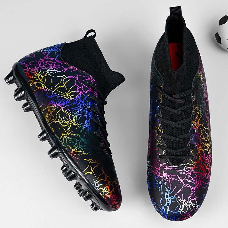 35-45 футбольные бутсы унисекс, студенческие футбольные бутсы большого размера, пластиковые бутсы с длинными ногтями AG, тренировочные футбольные бутсы с искусственным газоном