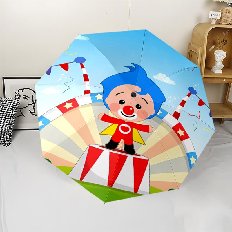 Plim Plim Theme Automatic Umbrella, Lightweight & Portable, 8 Rib, Perfect for Outdoor Travel, Birthdays, Christmas, Gifts.