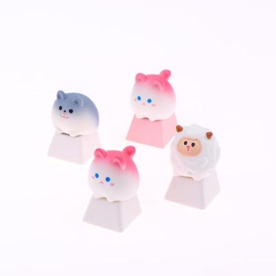 Милый мультяшный 3D колпачок для клавиши с животным Механические колпачки для клавиатуры Профиль OEM Колпачок для клавиши Кавайные DIY аксессуары для клавиатуры Подарки для девушек