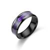 New Titanium Steel Ring Men's Classic Black Stainless Steel Couple Ring