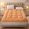 Супермягкий толстый флисовый наматрасник размера кинг, квин, зимний теплый плюшевый наматрасник с резинкой для односпальных и двуспальных кроватей