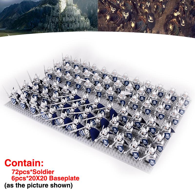 MOC LOTR солдат орки армейские фигурки доспехи стражник воин лучник средневековые рыцари Дол Амрота строительные блоки кирпичи игрушки подарки