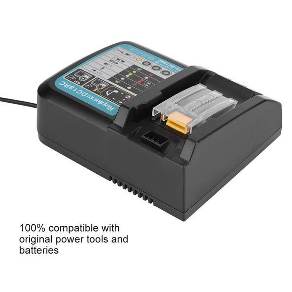 Зарядное устройство для литиевых батарей 7,2–18 В DC18RC/DC18RA/BL1830/Bl1430 заменяет зарядное устройство 3A 6A на интеллектуальное зарядное устройство