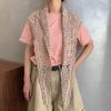 The New Shawl Korean Version Shows Temperament, Fashionable Hollow Round Flower Triangle Outer Shawl Sunscreen Neck