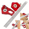 1PC Steel Ruler Positioning Block 45/60/90 Degree Angle Scriber Line Marking Gauge Woodworking Square Scribe for Ruler Locator